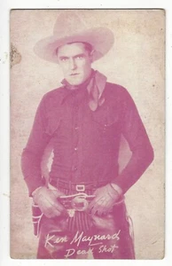 Vintage 1940s Cowboy/Western Actor Ken Maynard Dead Shot Mutoscope Arcade Card - Picture 1 of 2