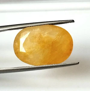Yellow Sapphire From Burma 19.30 Carat Oval Shape Faceted Natural Loose Gemstone - Picture 1 of 8