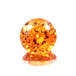 Gemma sciolta taglio tondo zaffiro arancione naturale Ceylon Fanta 11X11mm - Foto 1 di 5