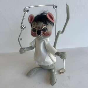 Muñeca ratón dentista Annalee Mobilitee 1972 rara - Imagen 1 de 5