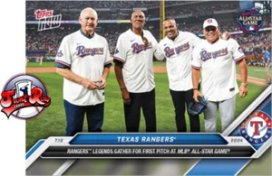 Tarjeta 439 Texas Rangers Legends 1st Pitch ASG 2024 MLB TOPPS NOW - Imagen 1 de 2