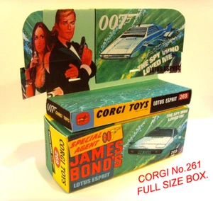 CORGI 269 - JAMES BOND LOTUS ESPRIT - Caja de exhibición/reproducción y bandeja SOLAMENTE. - Imagen 1 de 9