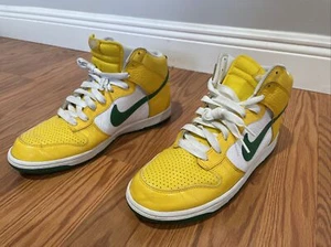 Nike Dunk High Mens Size 11.5 Yellow White Green Brazil Rare Air 317982-731 - Picture 1 of 11