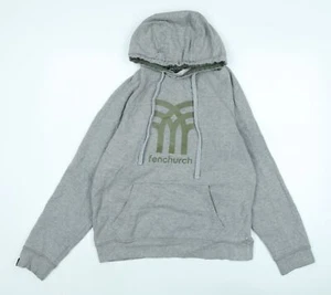 Fenchurch Mens Green Cotton Henley Hoodie Size S - Logo - Picture 1 of 10