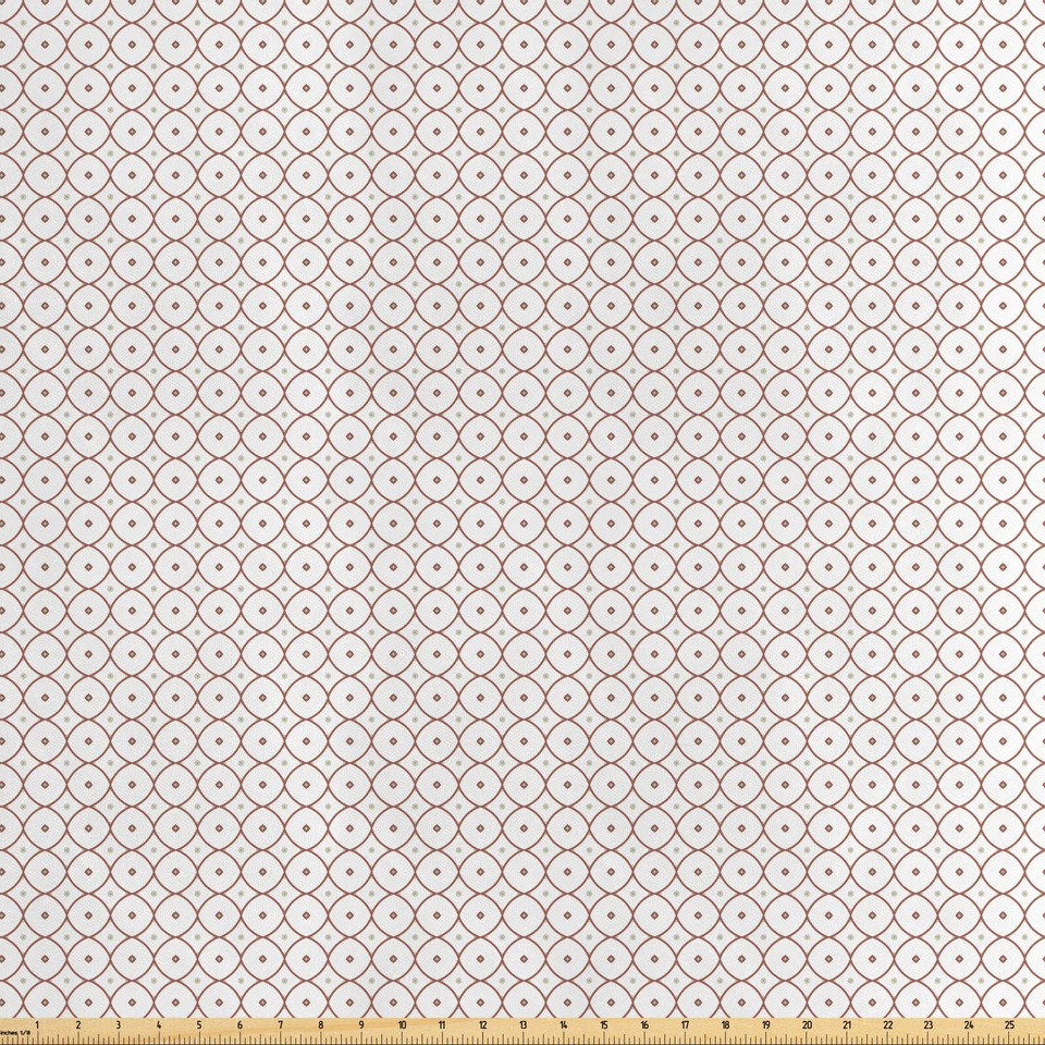 Abstrakt Satin Stoff als Meterware Periodisches geometrisches Muster - Bild 1 von 1