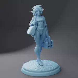 Strandbarb, der Elf | Fantasy Miniatur Pinup DnD Tabletop RPGs TwinGoddess - Bild 1 von 2