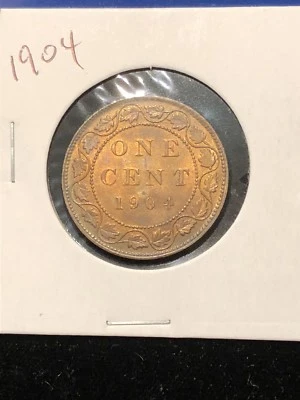 1904 Canada Copper Large Cent Canadian. Nice High Grade. Red & Brown - Image 1 of 4