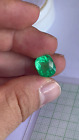Natural Colombian emerald 7,11 ct cushion shiny material