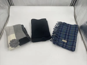 Lot of 3 winter Scarf 2 No Brand 1 Is LL Bean - Picture 1 of 5