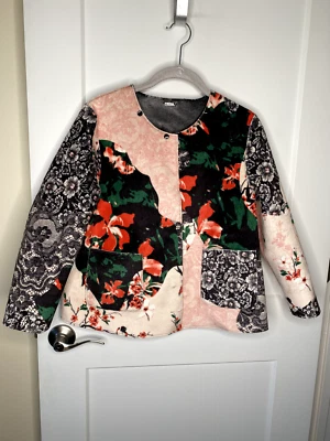 GUESS Moto Reversible Sermin Imitación Cuero Floral Chaqueta Mujer Talla Pequeña Nueva Con Etiquetas Foto 1 de 4