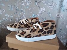 BNIB Penelope Chilvers Jungle Leopard Pony Trainers High Tops Ankle Boots UK9 42