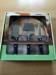 4 teiliges Käse Set Käsebrett, Käsemesser, Käsebeil, Käsehobel  - Picture 1 of 2