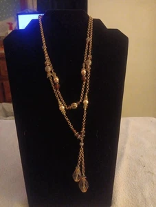 Vintage Gold Plated18" Multi - Beaded Necklace With Matching Earrings. Stunning. - Picture 1 of 5