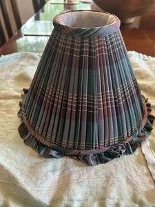 Custom Made Plaid Ruffle 8" Lampshade - Picture 1 of 4