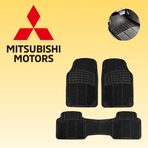 Резиновые напольные коврики на заказ для всех автомобилей Mitsubishi 3 шт. всепогодные - Изображение 1 из 4
