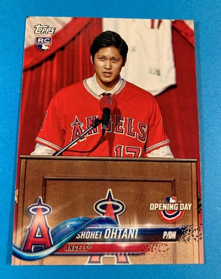 SHOHEI OHTANI 2018 TOPPS "OPENING DAY"RC ROOKIE  Card # 200 INVEST - Image 1 of 2