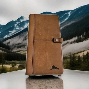 Tommy Bahama Vintage Taschenbuch Doppelfaltung Leder - Bild 1 von 4