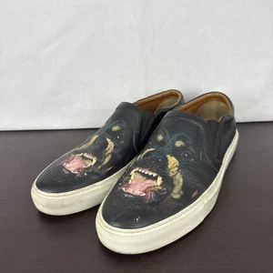 Zapato de Skate Givenchy Rottweiler Estampado Cuero Negro Talla EUR 43 US 10 - Imagen 1 de 13