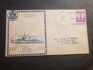 Destroyer USS LAMSON DD-367 Naval Cover 1941 HOBBY SHOP Anniversary Cachet - Picture 1 of 2