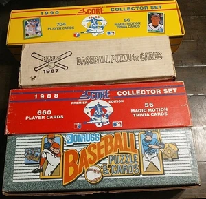 LOTE DE 4 CAJAS DE TARJETAS DE BÉISBOL 87,88,90 - Imagen 1 de 13