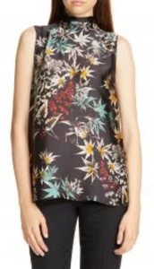 Blusa para mujer Judith & Charles nueva con etiquetas talla 8 negra floral con lazo trasero $350 - Imagen 1 de 4