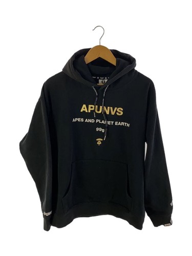 A BATHING APE (BAPE) Felpa con cappuccio AAPE BY A BATHING APE nera L usata