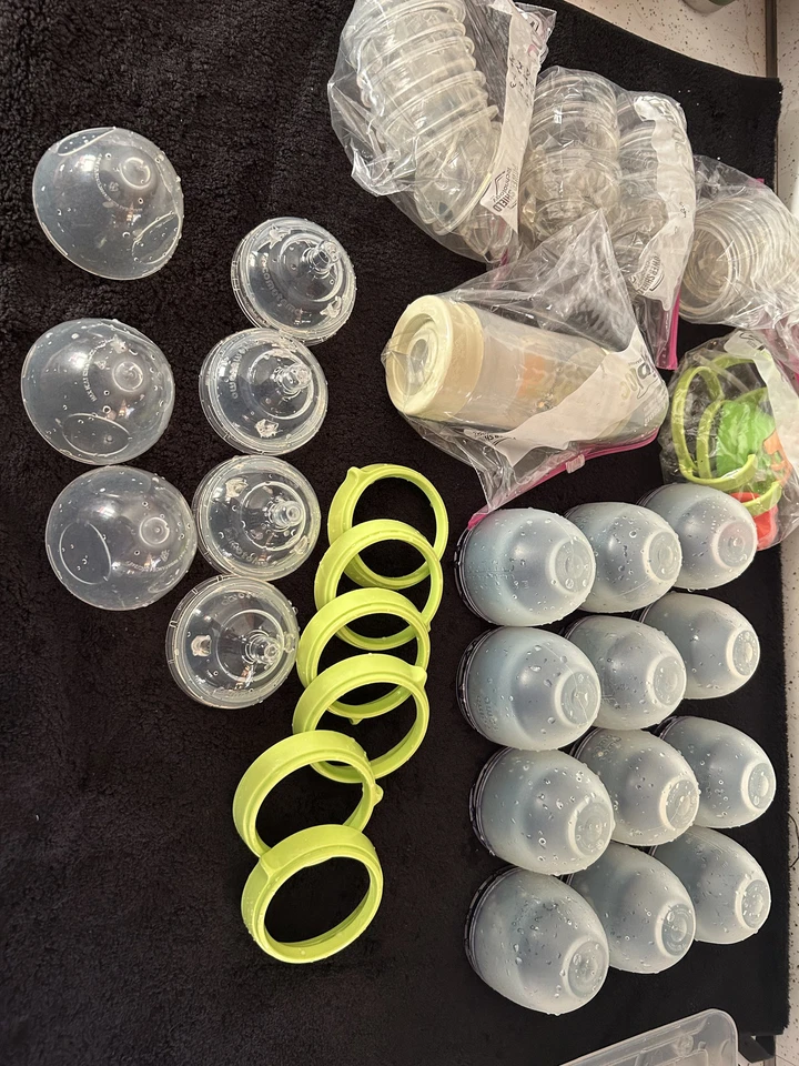 Lote de biberones Comotomo - 12 biberones (5 oz) collares verdes + pezones adicionales (tamaño Foto 1 de 4