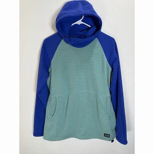 Sudadera con capucha polar Mountain Hardwear Summit Grid para mujer talla mediana lapislázuli salvia - Imagen 1 de 7