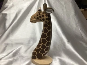 Peepers Giraffe Hand Carved Painted Wooden Eye Glass Holder Stand Size 9.5” Tall - Picture 1 of 6