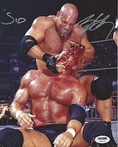 Bill Goldberg & Sid Vicious Signed WWE 8x10 Photo PSA/DNA COA WCW Picture Auto'd