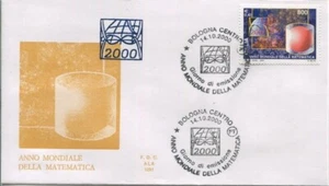 2000 - ITALIA FDC ALA 1291 " ANNO MONDIALE DELLA MATEMATICA "- € 0,41 - Foto 1 di 1