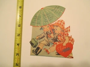 Vintage Valentine My Teacher is a peach A86 - Picture 1 of 2