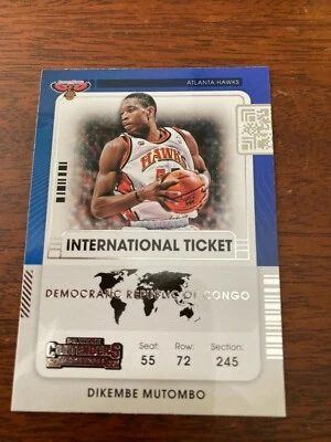 2021-22 Panini Contenders Dikembe Mutombo International Ticket Congo - Image 1 of 2