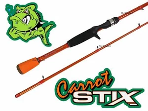COLLAPSIBLE Carrot Stix CASTING 6' 7" LIGHT Wild Orange Lite Fishing Rod - Picture 1 of 2
