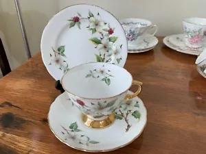 Vintage lovely, trio, cup saucer plate Hammersley England Dogwood Blossom - Picture 1 of 5
