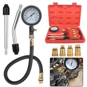 Small Engine Cylinder Compression Gauge Tester Kit Gas Diagnostic Tester Set - Picture 1 of 14