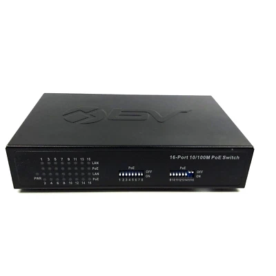 BV-Tech SW-1600E 16-Port 10/100M PoE Switch AS IS - Image 1 of 4