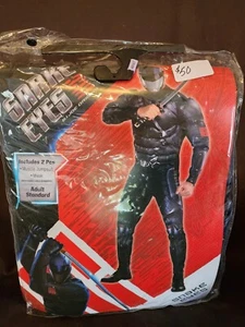 G.I. Joe Snake Eyes Adult Standard Size Halloween Costume Muscle Suit & Mask New - Picture 1 of 2