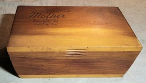 VINTAGE "MOTHER" GREAT SMOKY MOUNTAINS GATLINBURG, TENNESSEE SOUVENIR WOOD BOX - Picture 1 of 13