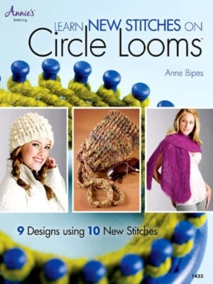 LEARN New KNIT Stitches on CIRCLE LOOMS ~ Pattern Book ~ 9 Designs ~ 10 Stitch - Image 1 of 4