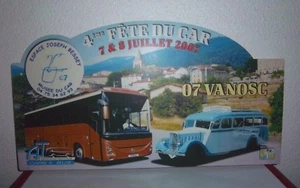 PLAQUE PLASTIFIEE :  FÊTE DU CAR - VANOSC - ESPACE BESSET - IRISBUS / CITROËN - Imagen 1 de 1