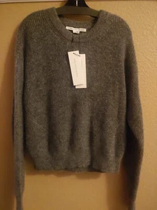 Veronica Beard Pullover Melinda grau Wolle Mohair Baby Alpaka Rundhals Gr. L Neu mit Etikett - Bild 1 von 12