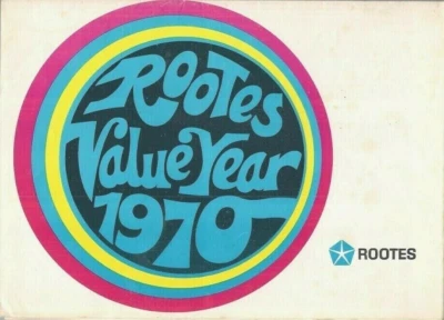 Rootes Range 1969-1970 UK Market Foldout Brochure Hillman Singer Sunbeam Humber - Image 1 of 4