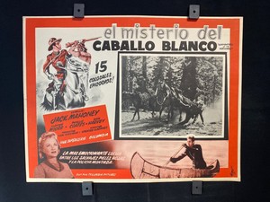 1954 JACK MAHONEY Gunfighters Of The Northwest Orignl Mexican Lobby Card 16"x12"