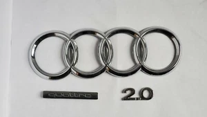 AUDI QUATTRO 2.0 EMBLEM LOGO BADGE - Foto 1 di 3