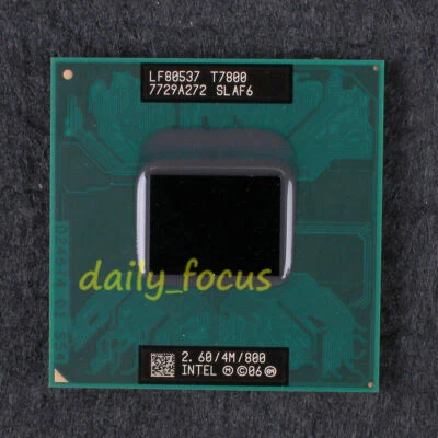 Intel Core 2 Duo T7800 SLAF6 2.6 GHz LF80537GG0644ML CPU Processor 800 MHz - Image 1 of 2