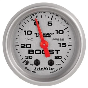 AutoMeter 200774-33 Marine Mechanical Vacuum/Boost Gauge - Picture 1 of 3