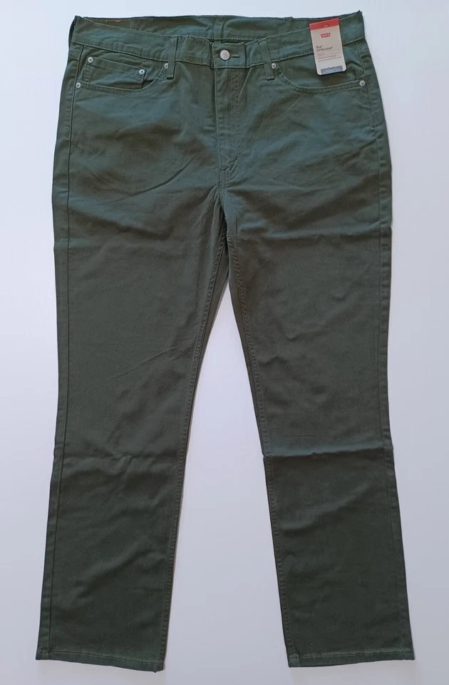 Mens Levi's 514 STRAIGHT Stretch Jeans 40x30 Green