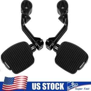 1-1/4" Wider Footpegs Mounts Pedal Rest For Harley Dyna Low Rider FXDL 1993-2017 - Bild 1 von 10