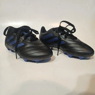 Adidas Soccer Cleats Men’s Boys Size 12 Black/Blue Athletic Shoes Lace Up - Image 1 of 4